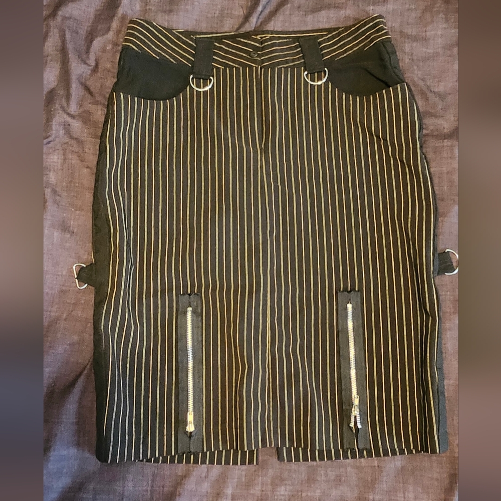 Striped Black and White Skirt